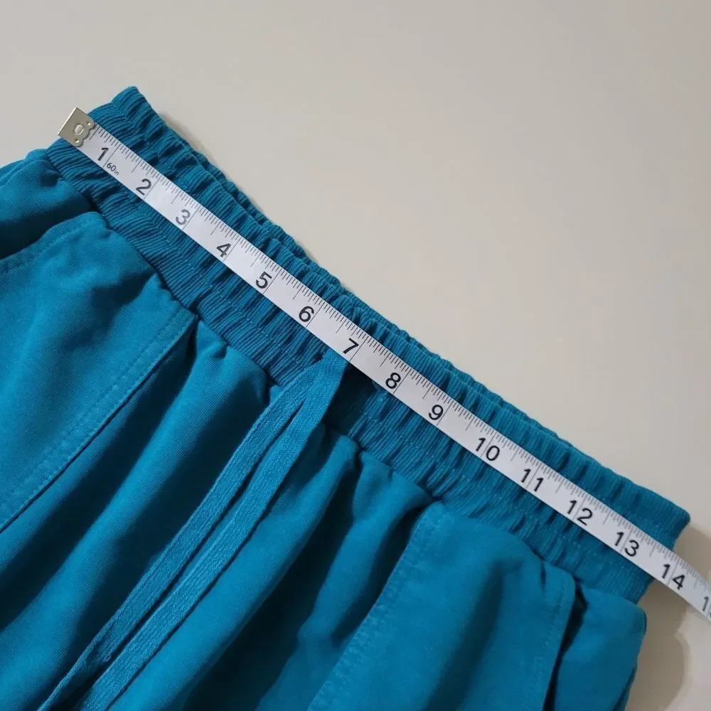 Merokeety Women's Teal Long Sleeve Pullover Top and Shorts Lounge 2-Piece Set